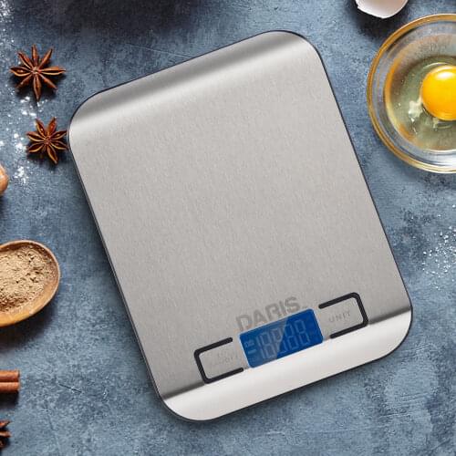Digital Food Kitchen Scale 10kg Weight Multifunction Scale Measures Cooking Baking 1g/0.1oz Precise Graduation Stainless Steel