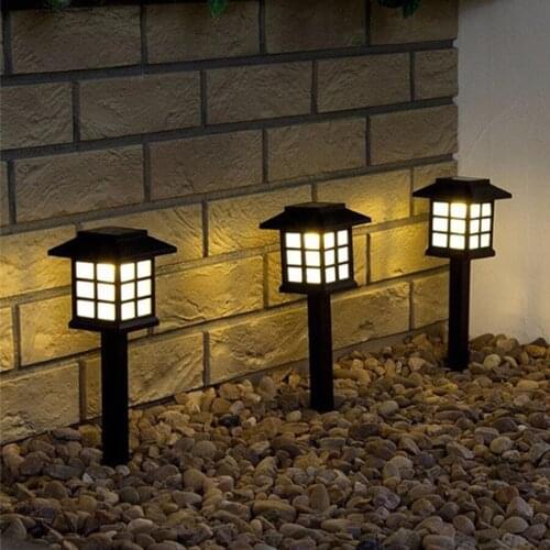 BEIAIDI 6PCS Solar Garden Stake Light Palace Lantern Outdoor Pathway Lawn Light Spike Spotlight Patio Landscape Lawn Deck Light
