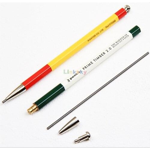 IGHTIDE Penco Prime Timber Brass 2.0 Mm Lead,Automatic Pencil Sketch Stationery Press Type Movable Pencil, Hand Drawing