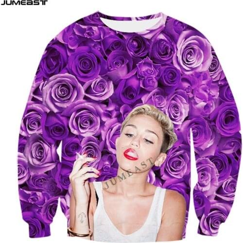 Jumeast Brand Men Women 3D Printed Sweatshirt Lovely Beautiful Flowers Long Sleeve T Shirt Sport Pullover Tops Tees