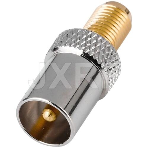 JXRF IEC TV Male To SMA Female Connector Straight Nickel Plating for DVB-TV antenna adapter