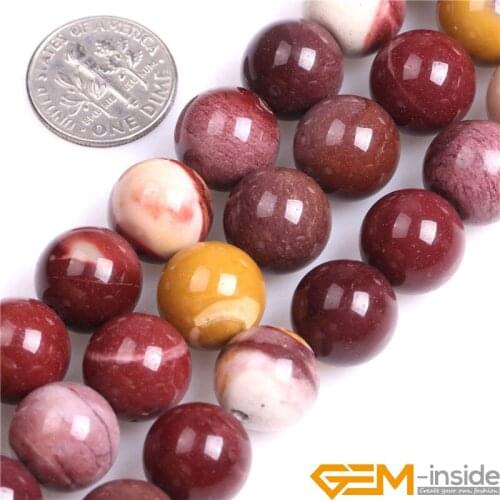 Round Mookaite Jaspers Beads Natural Stone Beads DIY Loose beads For Bracelet Making For Jewelry Making Strand 15" Free Shipping