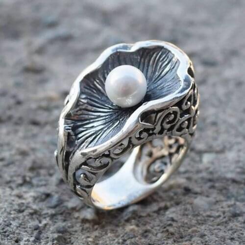 Minimalist Pearl Motif Ring Couple Ring For Men Women Casual Finger Rings Jewelry Engagement Anniversary Gift 2021 New