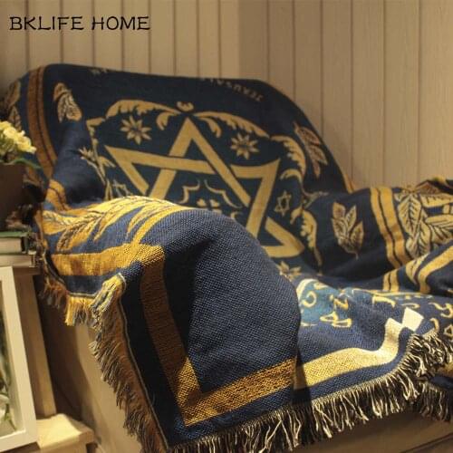 Multifunction Cotton Rug Israel Flag Pattern Sofa Blanket Living Room Bedroom Soft Carpet Bedspread Tablecloth Tapestry