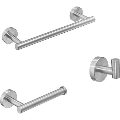 Stainless Steel Bathroom Hardware Set Towel Rack, Toilet Paper Rack, Towel Rack, Hook, Bathroom Accessories
