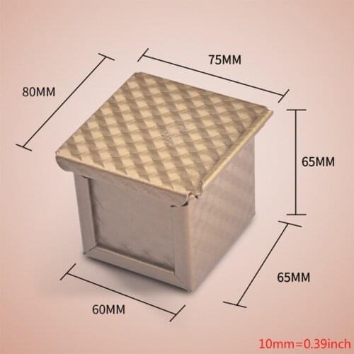 E9LA Square Loaf Pan with Lid Toast Mold Bread Pan Pullman Loaf Pan with Cover Non-Stick Mini Water Cube Toast Box