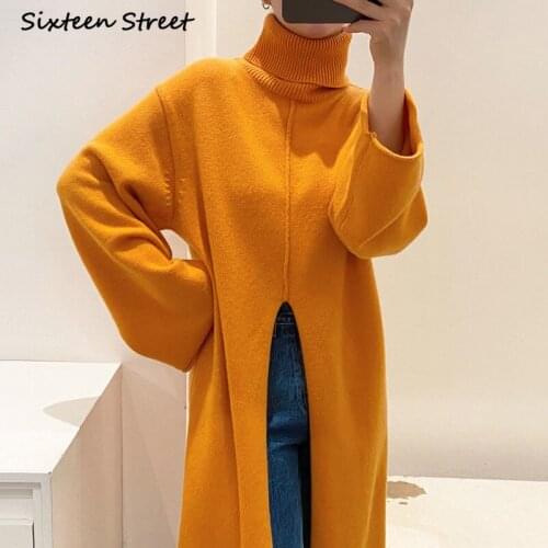 Dresses Women Winter Korean Fashion Turtleneck Loose Knitted Dress Harajuku Vestido De Mujer Y2k Dress Vintage Clothing Women