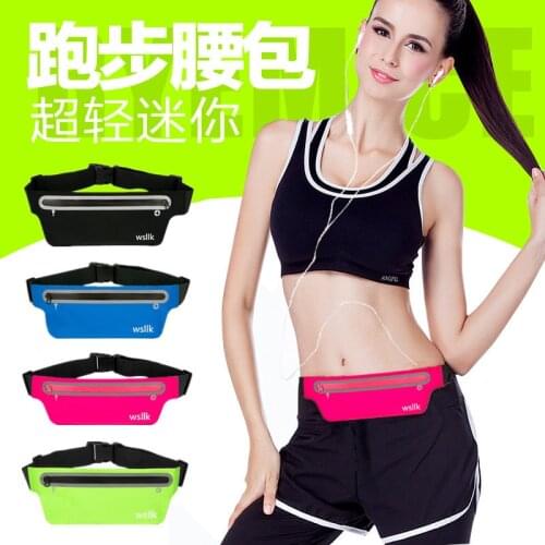 Sports Running Waist Pack for phone bag earphone Reflective simple Trainning Hiking Waist Bag Pouch Waist Belt For Travel