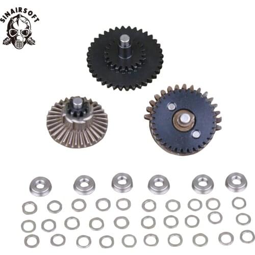 SINAIRSOFT 13:1 16:1 18:1 100:200 100:300 32:1 Improved 4mm Axis Gear With Bearing Shin Hunting Airsoft AEG Paintball Shooting