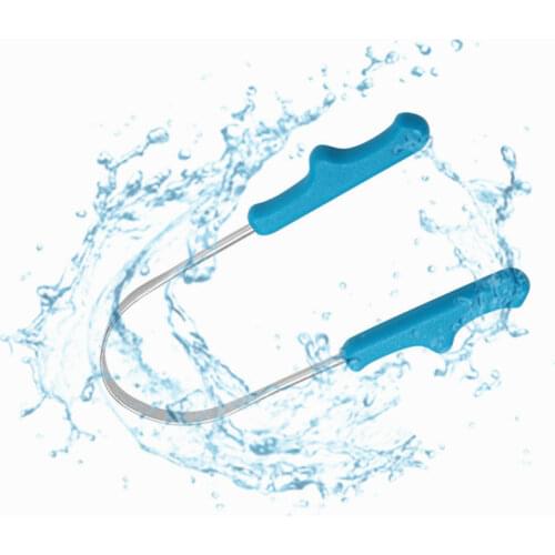 Tongue Scraper Cleaner Stainless Steel Waterproof U Shape Oral Dental Care Tools Non-slip Keep Fresh Breath Tongue Maker Brush