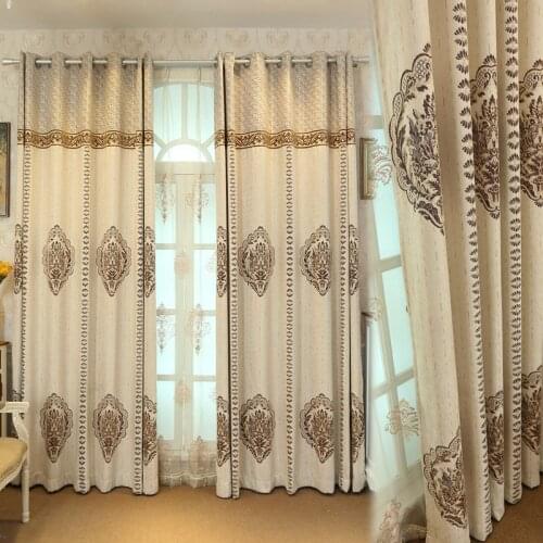 Light Luxury Curtains Imitation Cashmere European Style Chenille Jacquard Curtains Custom Curtains For Living Room Bedroom