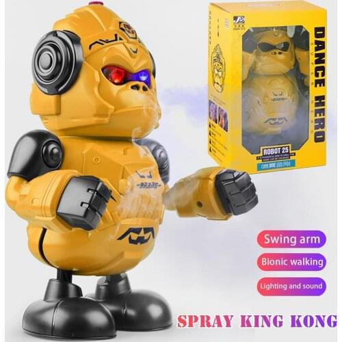 Dancing Robot Toy Children Shining Musical Robot Rotating Musical Luminous Dancing Electric Robots Kids Educational Toy