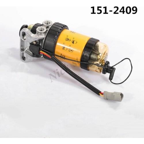Fuel Filter Assembly 151-2409 1512409 33748 BF7699-D With Hand Pump Diesel Engine Fuel Water Separator For CAT Excavator