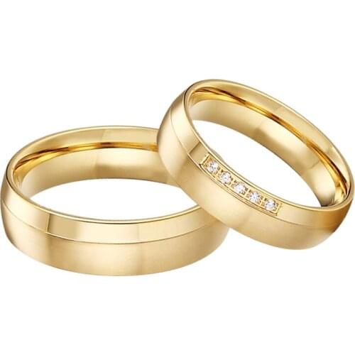 Comfort Fit new model Love Alliances wedding rings sets for men and women stainless steel jewelry finger ring anel