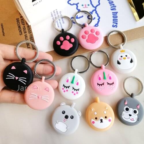 Protective Cover for AirTag Case Silicone Protector Bumper Case Compatible with for AirTag Tracker Buckle