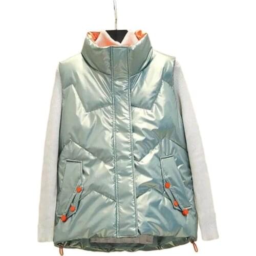 2022 Women Winter Vest Stand Collar Short Glossy Cotton Padded Waistcoat Female Plus Size Casual Sleeveless Vest Jacket Outwear