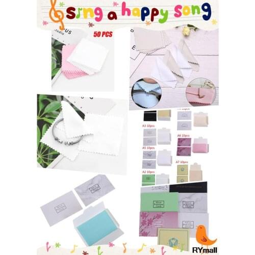50pcs Sterling Silver Color Cleaning Cloth Polishing Cloth Soft Clean Wipe Wiping Cloth Of Silver Gold Jewelry Tools