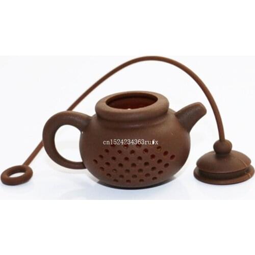 200pcs Teapot Shaped Infuser Silicone Tea Infusers Gel Chinese Style Mini Cute Tea Strainers Coffee White Color For Option