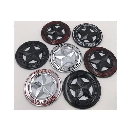 20X 3D ABS TEXAS EDITION Shield Pentagram Emblem Badge Car Fender Side Tail Body Sticker for JEEP Wrangler Grand Cherokee