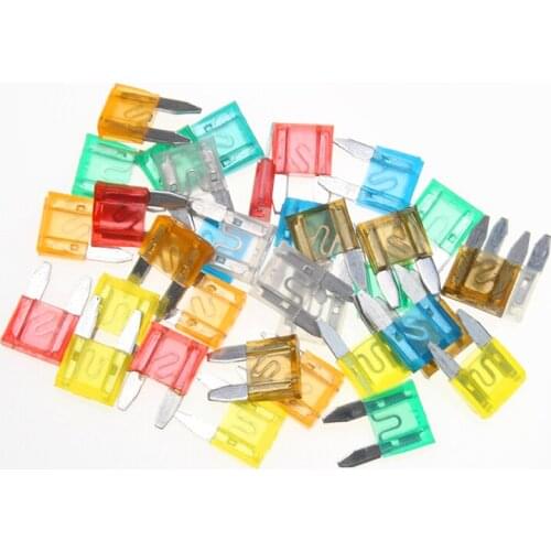 35/120Pcs 5/7.5/10/15/20/25/30Amp Blade Fuse Standard Automobile Security Fuse 7Sizes Auto Car Fuze Using For Small-sized Car