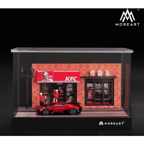MoreArt 1:64 K-FC Store Doll Acrylic Scene Assembly Model