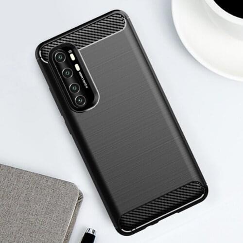 For Xiaomi Note 10 Lite Case Soft TPU Ultra Slim Covers Carbon Fiber Brushed Cases For Xiaomi Mi Note10 Note 10 Lite Phone Case