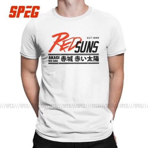 Initial D RedSuns T Shirts Men Cotton 2019 Fashion T-Shirt O Neck Tees Short Sleeve Tops 4XL 5XL 6XL