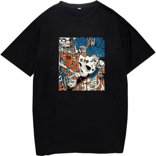 Women Cool T Retro Death T Shirt Graphic Clothes Mens O-Neck Short Sleeve Tees T-Shirt Harajuku Style Unisex