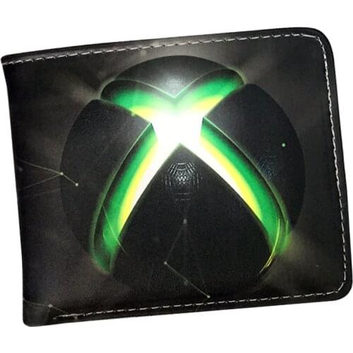 Game Xbox Bi-Fold Wallet Male Black Short Purse ID Credit Card Holder