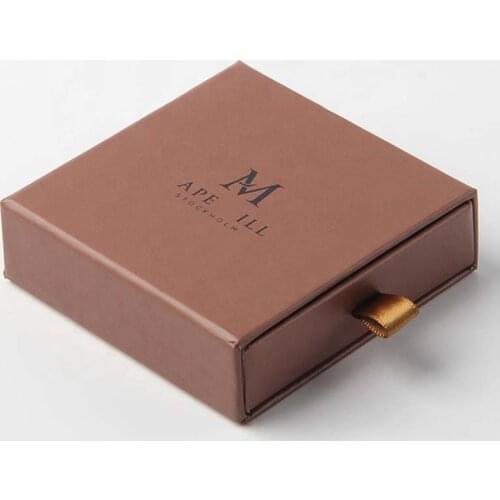 500pcs/lot Custom cardboard paper Jewelry Packaging box printed logo Small gift jewelry box and drawestring jewelry pouch