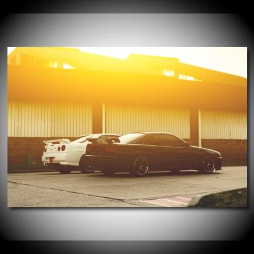 Classic Car Nissan Skyline GTR Sportscar Vehicle Wallpaper Posters and Prints Wall Art Canvas Paintings For Living Room Decor