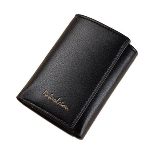 New short three fold wallet utility multi-function mens wallet ladies wallet Korean couples ticket holder bag