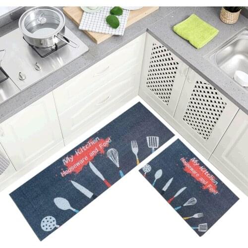PVC Kitchen Mats Modern Area Rugs Hallway Balcony Printed Carpet Entrance Doormat Home Decoration Custom Non-Slip Kitchen Mat