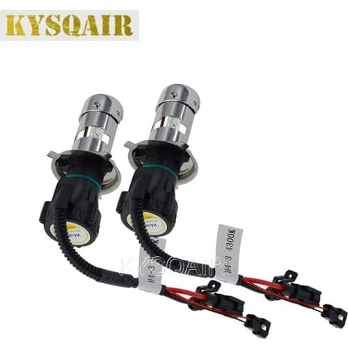 KYSQAIR AC 35W 55W H4 Hi/Lo HID Xenon Light Bulb 4300K 5000K 6000K 8000K 10000K 12V Car Auto BiXenon Headlight Replacement Bulb