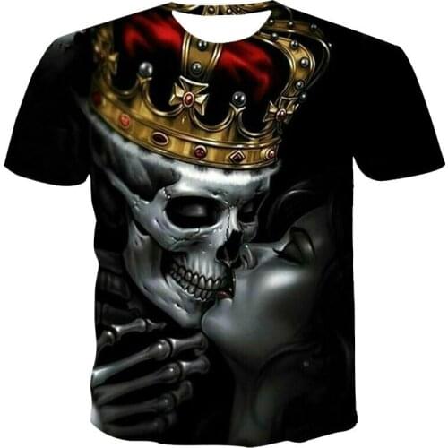 Mens Harajuku hakuna oversized T-shirt funko pop3D skull print T-shirt breathable streetwear size XXS-6XL summer 2021