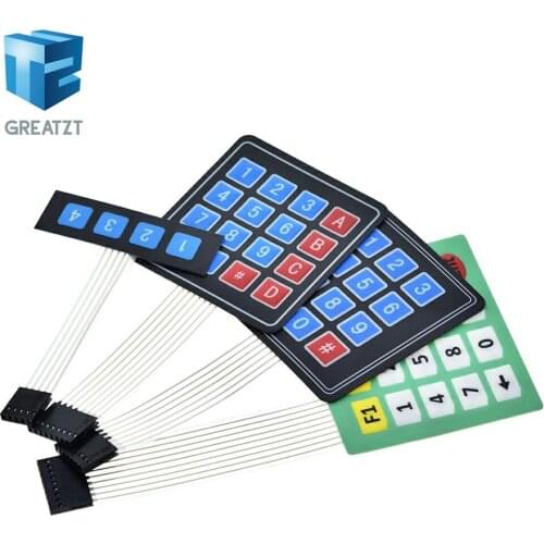 GREATZT New 4 12 16 20 Key 4*4 Membrane Switch Keypad 1x4 3x4 4x4 4*5 Matrix Array Matrix keyboard for arduino smart car