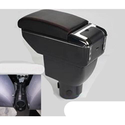 For Modern GETZ Armrest box Hyundai Getz Car interior storage box Double layer can be charged USB before and after