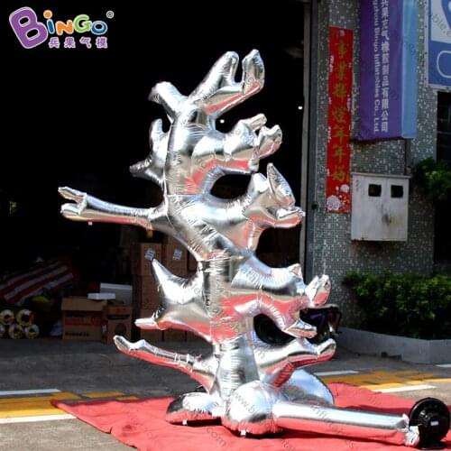 Customized 2.6 meters tall silver inflatable coral / airblown coral for decoration / big inflatable coral for display toys