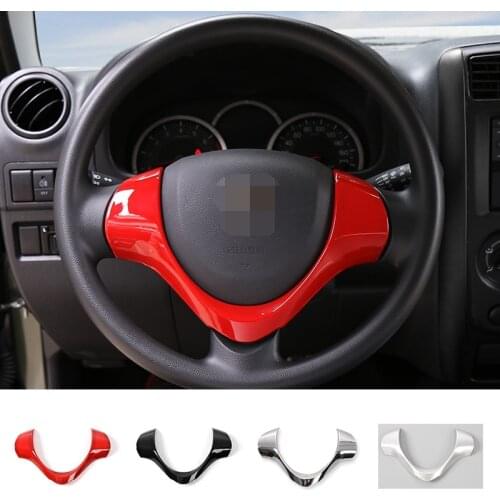 SHINEKA Car Styling ABS Interior Steering Wheel U-Shape Decorative Trim Cover Frame Bezel Fit for Suzuki Jimny 2007