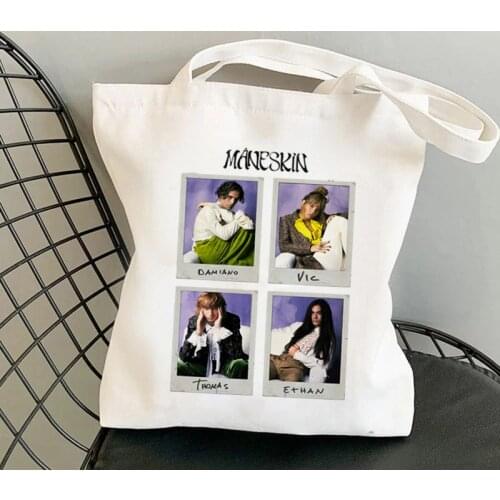 Shopper MANESKIN Polaroids Kawaii Bag Harajuku women Shopping Bag Canvas Shopper Bag girl handbag Tote Bag Shoulder Lady Bag