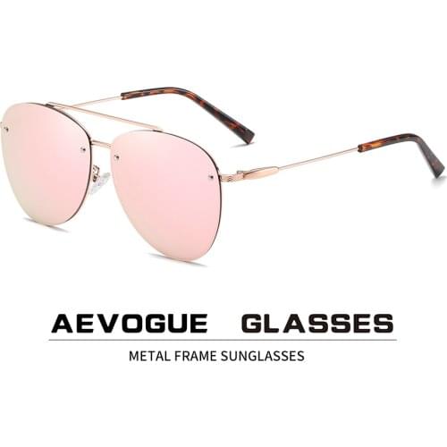 AEVOGUE New Pilot Sunglasses Men Women Two Beams Polarized Ocean lens Unisex Fashion Driving Sun Glasses UV400 AE0768