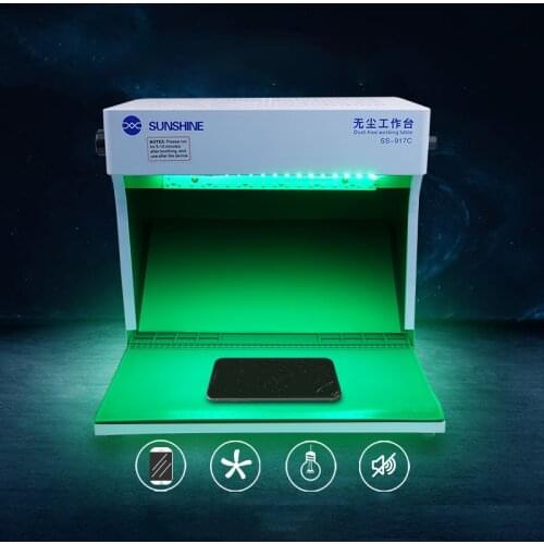 SS-917C Dust Free Working Room Anti Dust Working Bench Adjustable Wind Cleaning Room For Phone Refurbish Repair Workbench