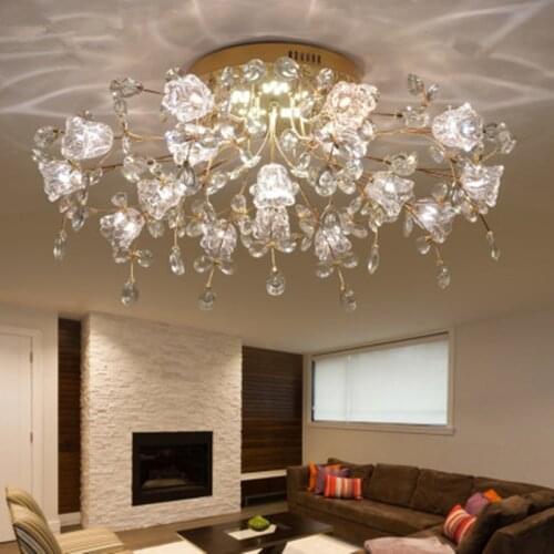 LED Crystal Ceiling Lights Bedroom Chinese Ceiling Light Decoration Indoor Lighting LED Home Lights for Living Room Ceiling Lamp