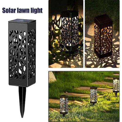 Warmtaste LED Solar Lights Outdoor Waterproof Powered Garden Warm Light Lawn Decoration Lamp Path Landscape Bollard Ground Light