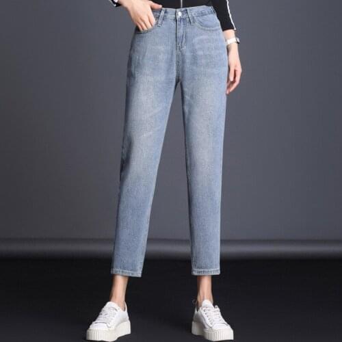 High Waist Jeans Woman Spring Autumn Pocket Zipper Wide Leg Vintage Jeans Plus Size Casual Loose Denim Pants Ladies Jeans Mujer