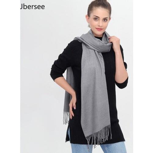 Women Cashmere Scarf Luxury Brand Winter Scarves Thick Warm Ladies Tassel Wool Scarf Women Poncho Shawl Echarpe Hiver Femme