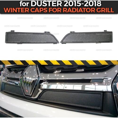 Winter plugs for Renault Duster 2015-2018 on front radiator grill ABS plastic guard sill car accessories protection styling