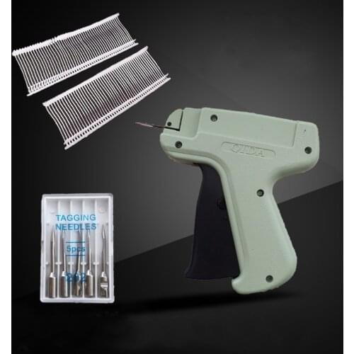1Pcs 5 Needles Manually Cloth Garment Tagging 1000 Barbs Price Label Tag Gun Thick Needle Guns Apparel Tagging Sewing Craft Tool