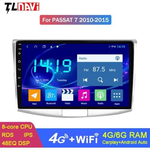 10.1 Inch 6G+128G Android 10 For Volkswagen Magotan CC Passat 7 B7 2012-2018 Car GPS Navigation Multimedia Radio System