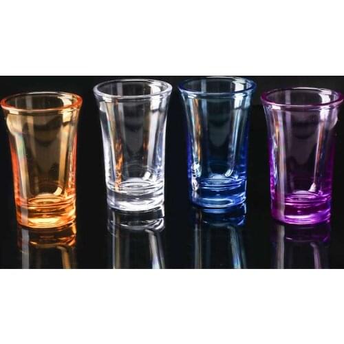 35ml Colored Shot Glass Cup Acrylic Whiskey Wine Vodka Beer Wine Gglass Party Wedding Game Cup Bar Club Gift Bottle 10/20PCS